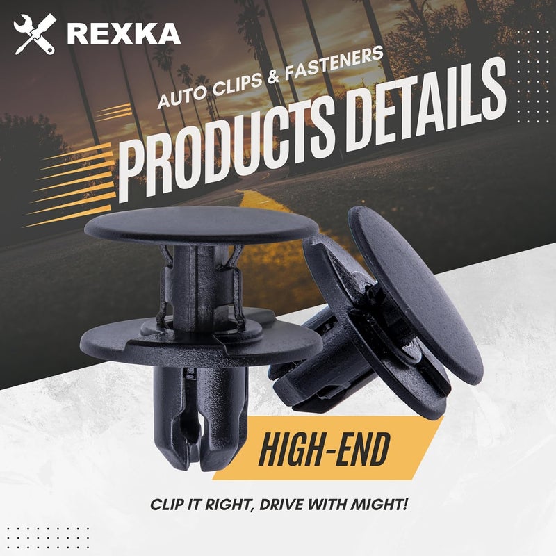 Rexka 25pcs Front Fender Liner Retainer Clip 91501-TR0-003 for Honda Acura Accord Civic Clarity Crosstour CR-V Fit Odyssey ILX MDX NSX RDX RLX TLX TSX - Image 3